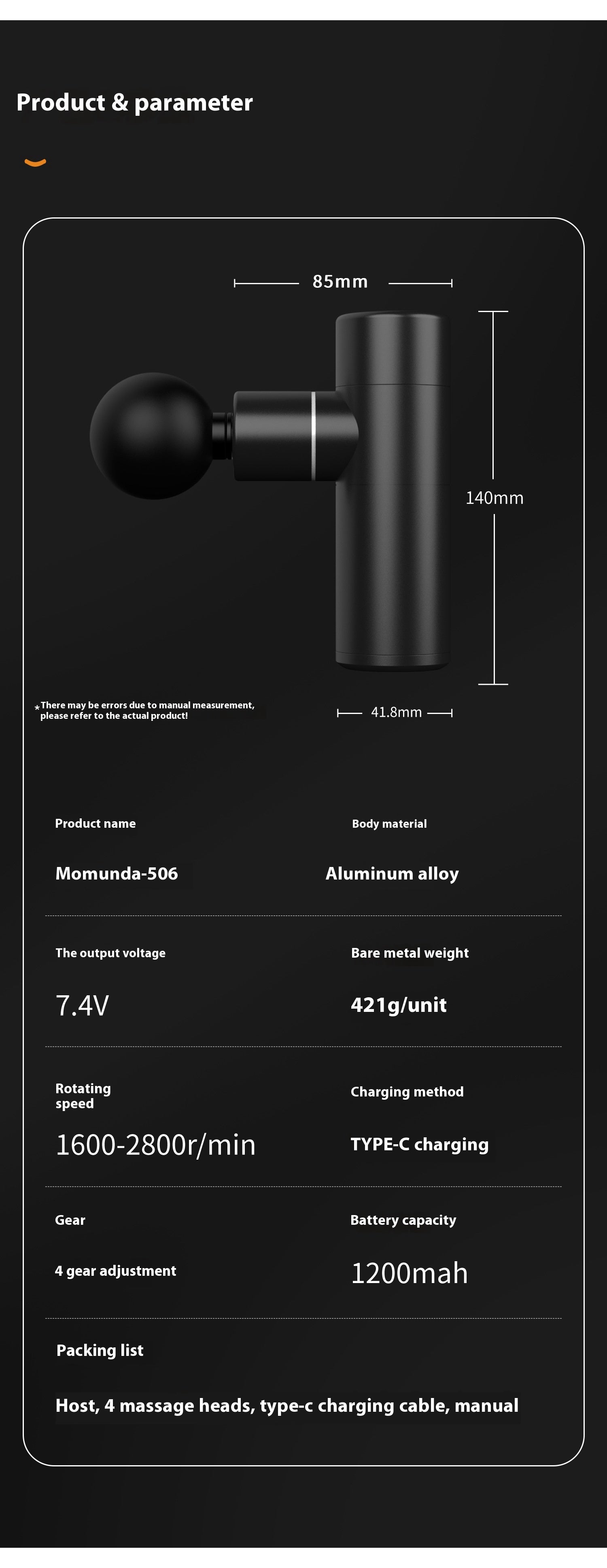 Experience Ultimate Relaxation with the Aluminum Alloy Mini Massage Gun