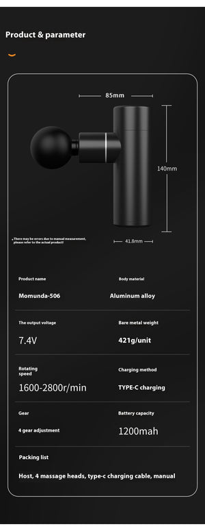 Experience Ultimate Relaxation with the Aluminum Alloy Mini Massage Gun